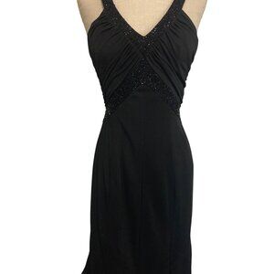 JS Boutique Black Sleeveless Beaded Cocktail Dress Size M
